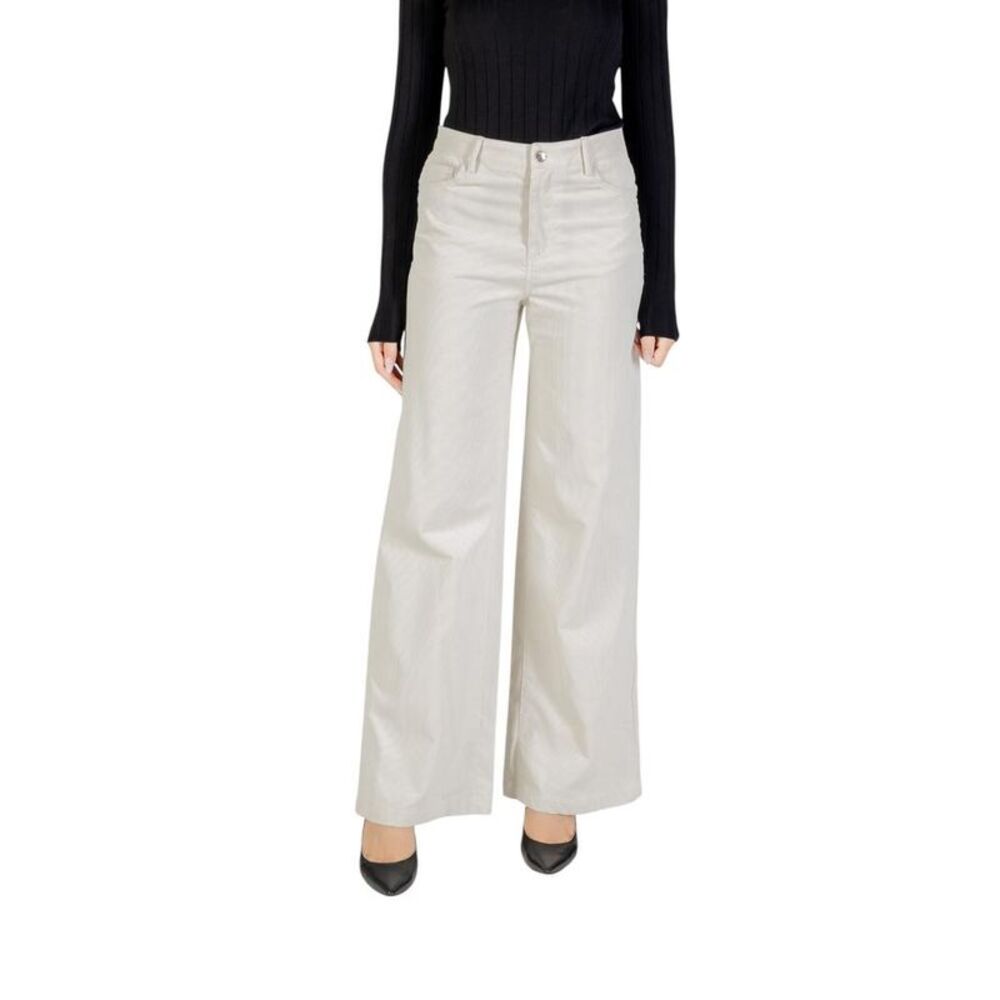 Liu Jo WideLeg Corduroy Pants Women white Trousers